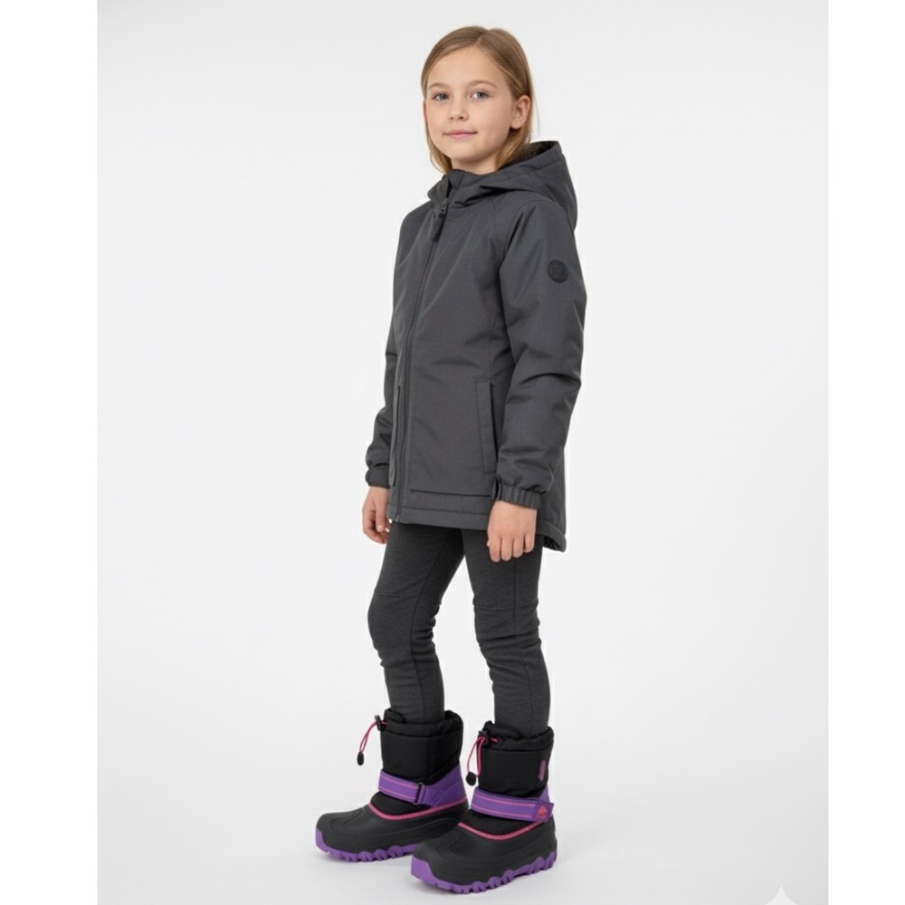 Denali Boulder II Snow Boots Girls Size 4 |‎ Black Purple Waterproof Winter